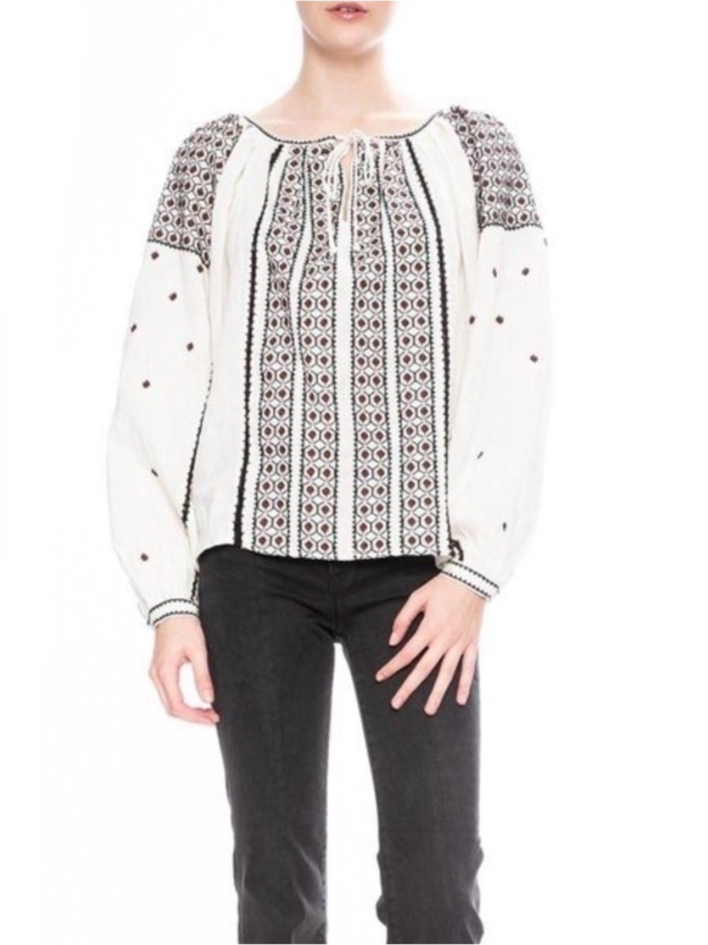 New FRAME Anita Linen Top